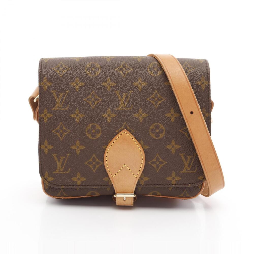 Louis Vuitton Cartouchiere Shoulder Bag Canvas Leather Monogram Brown
